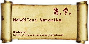 Mohácsi Veronika névjegykártya
