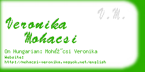 veronika mohacsi business card